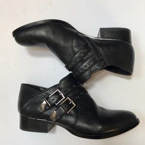 vince camuto cosmika buckle bootie